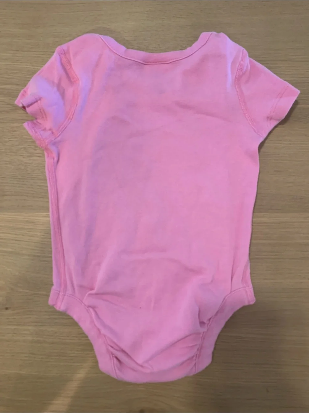 Hanna Andersson 6-12 mo *Organic* pink short sleeve onesie, two snaps option